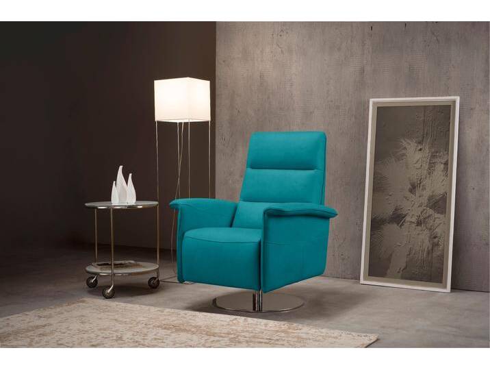 Sessel EGOITALIANO Kelly Designsessel , blau (teal), B:83cm H:105cm T:92cm, Sessel, Einzelsessel Relaxsessel, drehbar, manuelle Relaxfunktion mit Push-Back-Mechanismus von BAUR