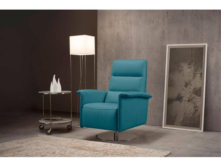 Sessel EGOITALIANO Kelly Designsessel , blau (türkis), B:83cm H:105cm T:92cm, Sessel, Einzelsessel Relaxsessel, drehbar, manuelle Relaxfunktion mit Push-Back-Mechanismus von BAUR