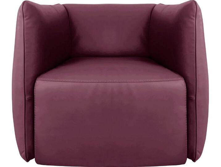 Sessel EGOITALIANO Ludo Loungesessel, Designsessel, Clubsessel, elegant und zeitlos , lila (violett), B:80cm H:68cm T:80cm, Leder NUVOLE (Echtes Rindsleder). Halbnatürliches, halbnarbiges Rindsleder mit einer natürlichen Körnung von 1, 2 bis 1, 4 mm. Dieses Leder hat eine weiche, wachsartige Haptik mit mattem Aussehen und einem Wolkeneffekt. Es handelt sich um ein Naturleder, das die ursprünglichen Eigenschaften der Lederhäute nicht verändert. Das Vorhandensein von verheilten Narben, Körnungsunterschiede, Falten, Adern, Unterschiede in den Farbtönen und andere Spuren, die die Natur auf diesen Fellen hinterlassen hat, sind ein Beweis für die absolute Echtheit und das Zeugnis ihres großen Wertes., Sessel, Einzelsessel, mit tollem Sitzkomfort, Solitärsessel von BAUR