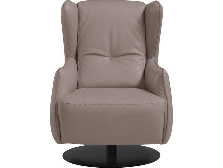 Sessel EGOITALIANO Randy Hochlehnsessel, Designsessel, Clubsessel, Ohrensessel , beige (safari), B:70cm H:91cm T:93cm, Leder u00bbBULLu00ab (echtes Rindsleder). Geschliffenes, pigmentiertes und behandeltes Rindsleder mit einer Dicke von 1, 3-1, 5 mm. Dieses Leder zeigt eine ziemlich weiche Hand mit einem halb undurchsichtigen Aussehen. Es handelt sich um ein geschütztes Leder. Eine leichte Deckschicht schützt sie vor Flecken, ohne ihre ursprünglichen Eigenschaften zu verändern. Die geschützten Leder kombinieren die Vorteile von Natürlichkeit und Weichheit mit einer guten Beständigkeit gegen Verschleiß und Ausbleichen. Das Vorhandensein der charakteristischen Zeichen, die das Leben des Tieres bestimmen, wie Narben, Körnungsunterschiede, Falten, Adern, Disharmonien in Farbtönen, beweisen ihre absolute Echtheit und großen Wert., Sessel, Einzelsessel, Drehsessel, Relaxsessel, kompakte Stellmaße, bequem von BAUR