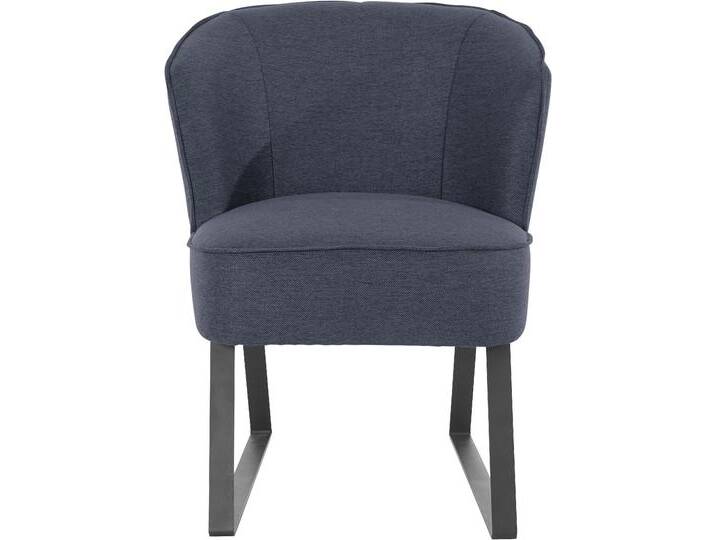 Sessel EXXPO - SOFA FASHION Americano, Loungesessel , blau (denim), B:66cm H:80cm T:69cm, Sessel, Esszimmersessel, mit Keder und Metallfüßen, Bezug in verschiedenen Qualitäten, 1 Stck. von BAUR