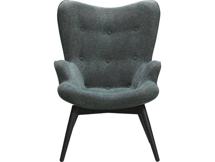 Sessel SALESFEVER Komfortabler Relaxsessel zum Entspannen , grün, B:80cm H:92cm T:99cm, 100% Polyester, Sessel, Lounge-Sessel, Zierknöpfe in der Rückenlehne von BAUR