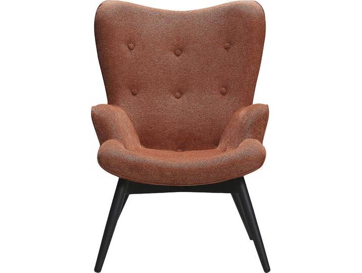 Sessel SALESFEVER Komfortabler Relaxsessel zum Entspannen , rosa (kupfer), B:80cm H:92cm T:99cm, 100% Polyester, Sessel, Lounge-Sessel, Zierknöpfe in der Rückenlehne von BAUR