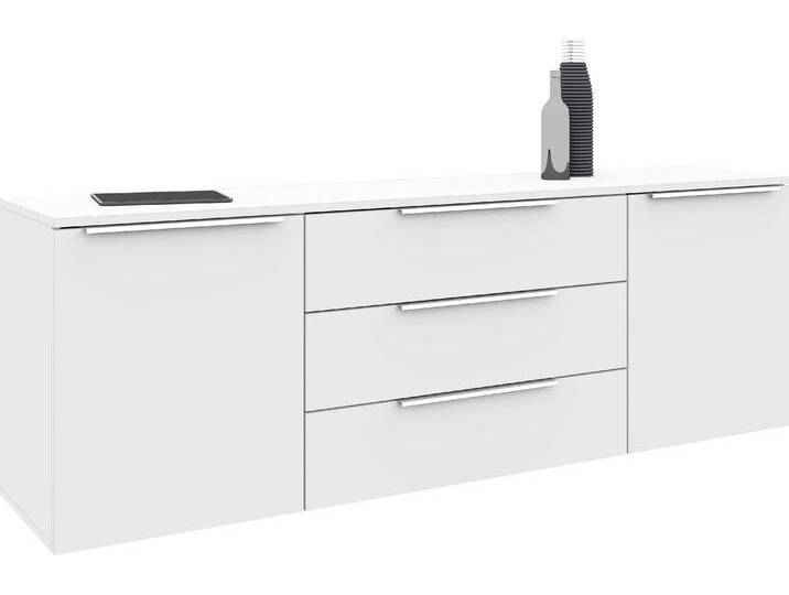 Sideboard BORCHARDT MÖBEL Oliva , weiß (weiß matt), B:166cm H:53cm T:35cm, Sideboards, Breite 166 oder 200 cm von BAUR