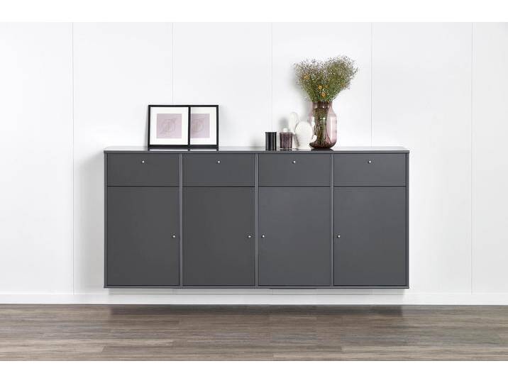 Sideboard HAMMEL FURNITURE Mistral, Hochwertig Schrank, hängend/stehend montierbar , grau (graphit), B:177cm H:80cm T:42cm, Sideboards, mit Türen und Schubladen, B: 177 cm, anpassungsbar Designmöbel von BAUR