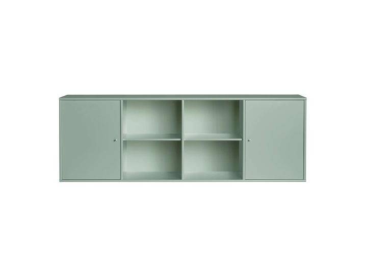 Sideboard HAMMEL FURNITURE Mistral, Hochwertig Schrank, hängend/stehend montierbar , grün (hellgrün), B:177cm H:61cm T:42cm, Spanplatte, Massivholz, Sideboards, mit zwei Türen, B: 177 cm, anpassungsbar Designmöbel von BAUR