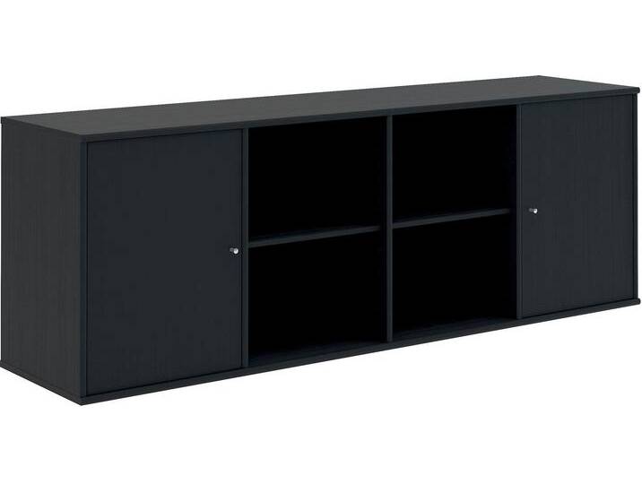 Sideboard HAMMEL FURNITURE Mistral, Hochwertig Schrank, hängend/stehend montierbar , schwarz (schwarz gebeizt), B:177cm H:61cm T:42cm, Sideboards, mit zwei Türen, B: 177 cm, anpassungsbar Designmöbel von BAUR