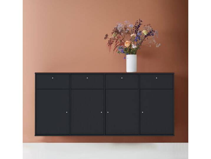 Sideboard HAMMEL FURNITURE Mistral, Hochwertig Schrank, hängend/stehend montierbar , schwarz (schwarz gebeizt), B:177cm H:80cm T:42cm, Sideboards, mit Türen und Schubladen, B: 177 cm, anpassungsbar Designmöbel von BAUR