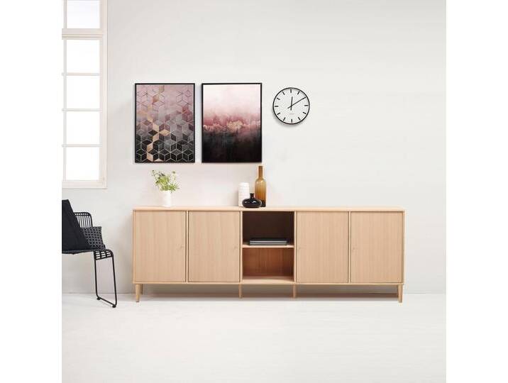 Sideboard HAMMEL FURNITURE Mistral, Hochwertig Schrank, hängend/stehend montierbar , weiß (eiche weiß pigmentiert), B:220cm H:61cm T:42cm, Sideboards, mit Türen, B: 220 cm, anpassungsbar Designmöbel von BAUR