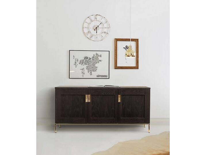 Sideboard WOODMAN Parlan , braun (dunkelbraun), B:150cm H:75cm T:44cm, Sideboards, Kommode, Soft-Close, Breite 150 cm, FSC von BAUR
