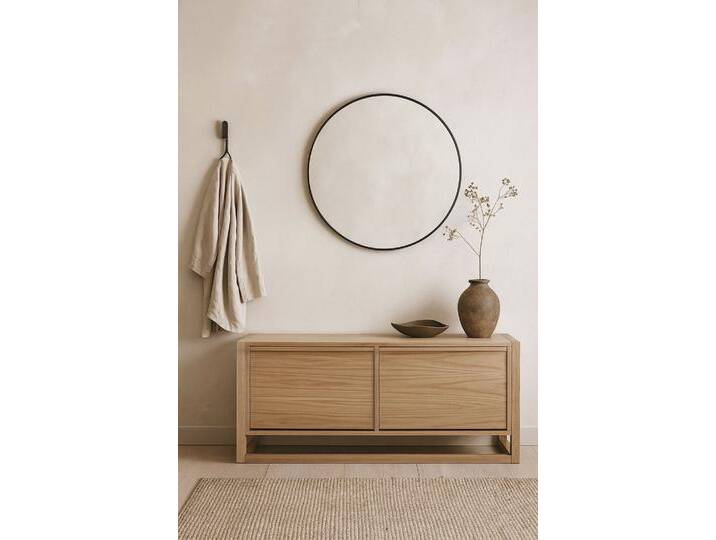 Sitzbank WOODMAN NewEst , braun (eichefarben), B:120cm H:50cm T:38cm, Holzwerkstoff, Sitzbänke, im skandinavian Design, Holzfurnier aus Eiche, FSC von BAUR