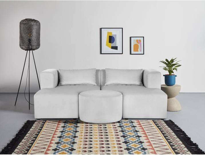 Sofa LEONIQUE Alexane , beige, B:194cm H:70cm T:150cm, Sofas, 2-Sitzer-Sofa, zusammengesetzt aus Modulen, in vielen Bezugsqualitäten und Farben. Sofa LEONIQUE Alexane , beige, B:194cm H:70cm T:150cm, Sofas, 2-Sitzer-Sofa, zusammengesetzt aus Modulen, in vielen Bezugsqualitäten und Farben. von BAUR