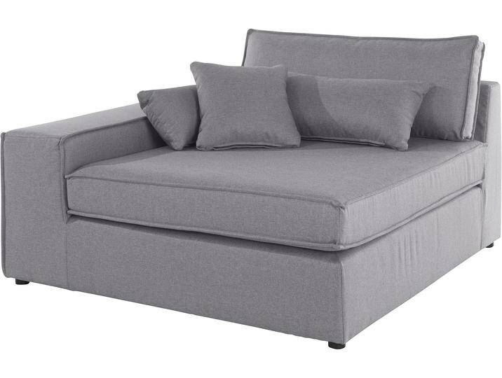 Sofaelement RAUM.ID Enid , grau (hellgrau), B:128cm H:75cm T:130cm, Baumwollmix (60% Baumwolle/40% Leinen);Struktur fein (100% Polyester);Samtoptik (100% Polyester);Samtvelours (100% Polyester);Struktur (100% Polyester);Struktur recycelt (100% recyceltes Polyester), Polsterelemente, als Teil eines Modulsofas, fester Sitzkomfort von BAUR