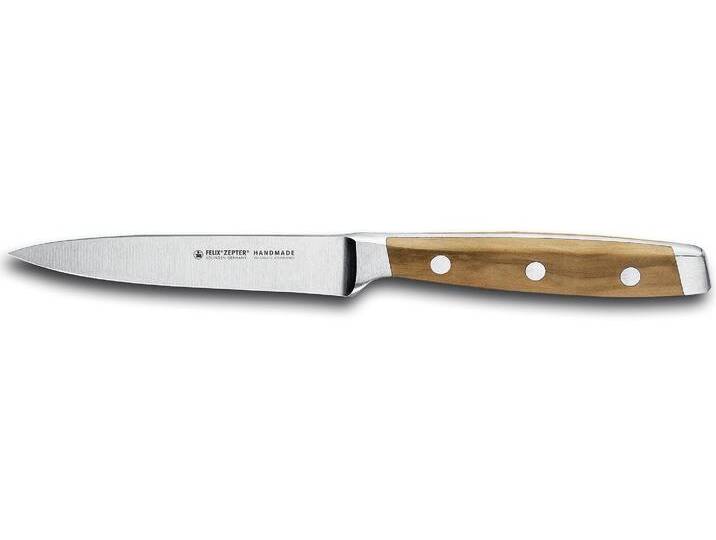 Spickmesser FELIX SOLINGEN First Class Wood , silber (silberfarben), X50 CrMoV15 Klingenstahl, Kochmesser, Handmade in Solingen, lebenslanger kostenloser Nachschleifservice von BAUR