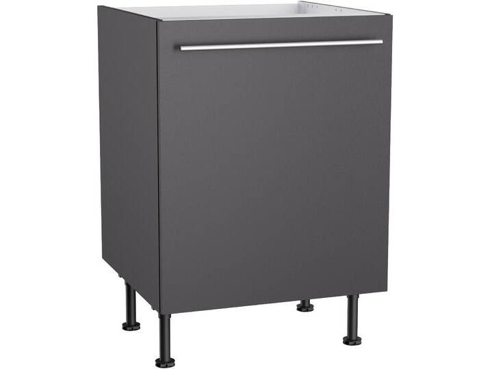 Spülenschrank KOCHSTATION KS-Bern2 , grau (anthrazit, anthrazit), B:60cm H:87cm T:58,4cm, Spanplatte, Schränke, Breite 60 cm, 1 Tür von BAUR
