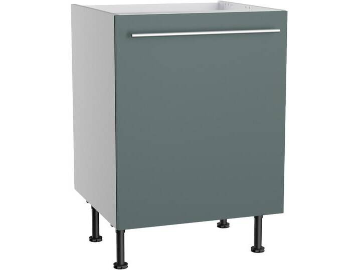Spülenschrank KOCHSTATION KS-Bern2 , grün (steingrün, hellgrau), B:60cm H:87cm T:58,4cm, Spanplatte, Schränke, Breite 60 cm, 1 Tür von BAUR