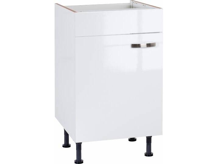 Spülenschrank KOCHSTATION KS-Cara , weiß (weiß glanz, weiß), B:50cm H:87cm T:58,4cm, Schränke, Breite 50 cm von BAUR