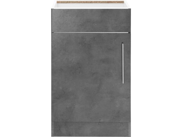 Spülenschrank WIHO KÜCHEN Cali , grau (front und korpus: betonfarben), B:50cm H:82cm T:57cm, Schränke, 50 cm breit, ohne Arbeitsplatte von BAUR