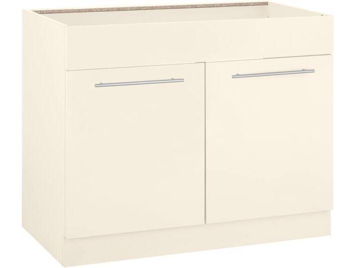 Spülenschrank WIHO KÜCHEN Flexi2 , beige (front und korpus: magnolia), B:100cm H:82cm T:57cm, Schränke, Breite 100 cm von BAUR