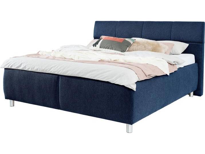 Stauraumbett ALINA Marike , blau (blau gcp 106), B:179cm H:112cm L:218cm, Chenille GCP (100% Polyester), Betten, inklusive Lattenrost, wahlweise mit Matratze in verschiedenen Größen von BAUR