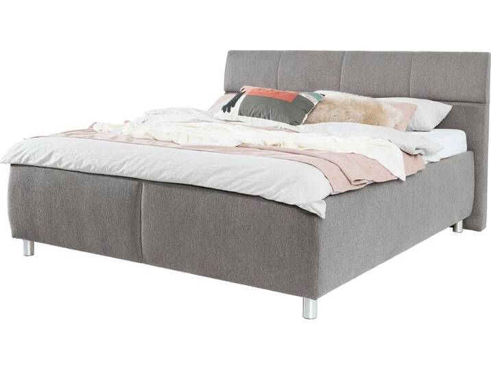 Stauraumbett ALINA Marike , grau (hellgrau gcp 49), B:219cm H:112cm L:218cm, Chenille GCP (100% Polyester), Betten, inklusive Lattenrost, wahlweise mit Matratze in verschiedenen Größen von BAUR