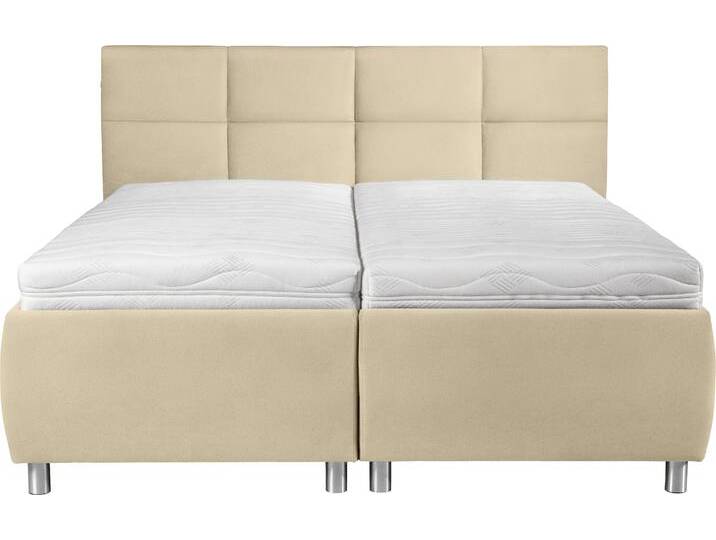 Stauraumbett ALINA Nadina Comfort , beige (beige gdu 1), B:198cm H:116cm L:217cm, Struktur fein TCM (100% Polyester), Betten, inkl. Stauraum und Lattenrost, in diversen Ausführungen von BAUR