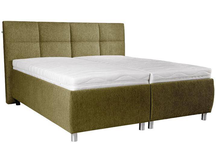 Stauraumbett ALINA Nadina Comfort , grün (olivgrün tcm 333), B:198cm H:116cm L:217cm, Struktur fein TCM (100% Polyester), Betten, inkl. Stauraum und Lattenrost, in diversen Ausführungen von BAUR