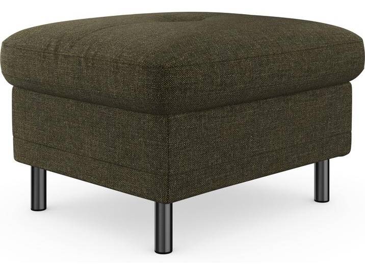 Stauraumhocker PLACES OF STYLE Calando , grün (olive), B:76 H:46 T:64, 100% Polyester, Hocker, passend zur Polsterserie Calando , auch im Soft-Clean-Bezug von BAUR