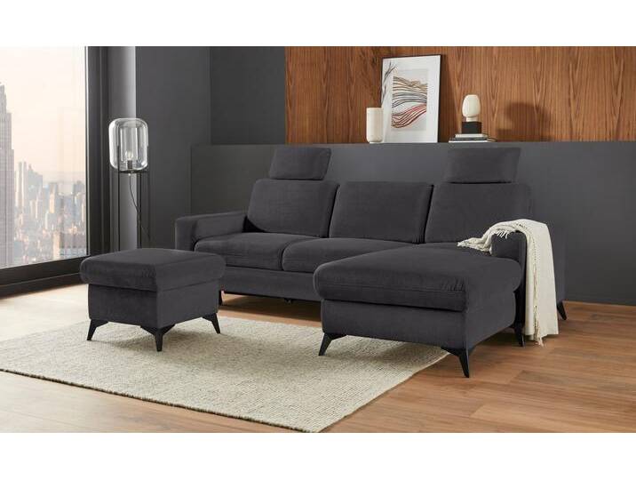 Stauraumhocker PLACES OF STYLE Lolland , schwarz, B:60cm H:47cm T:60cm, Luxus-Microfaser ALTARA NUBUCK (100% Polyester);Struktur Flausch (90% Polyester, 10% Polyamid), Hocker, passend zur Serie Lolland , auch mit abwischbarem Bezug von BAUR