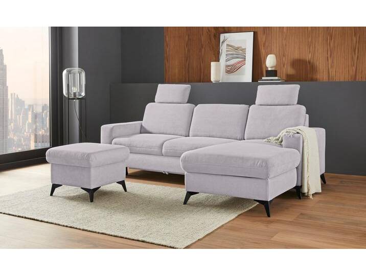 Stauraumhocker PLACES OF STYLE Lolland , silber, B:60cm H:47cm T:60cm, Luxus-Microfaser ALTARA NUBUCK (100% Polyester);Struktur Flausch (90% Polyester, 10% Polyamid), Hocker, passend zur Serie Lolland , auch mit abwischbarem Bezug von BAUR