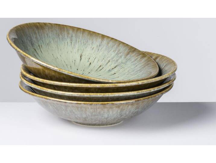 Suppenteller GIPFELSTÜCK Flussufer , blau (blau,türkis, braun), Ø:21cm, Keramik, Speiseteller, Reaktivglasur außergewöhnlicher, visueller Farbverlauf, Ø 21 cm von BAUR