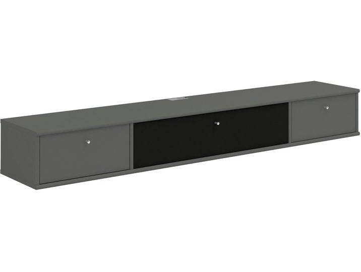 TV-Board HAMMEL FURNITURE Mistral Fernsehschrank, Medienmöbel, Hängend , grau (graphit), B:177cm H:23cm T:32,5cm, Sideboards, mit Klappe mit Akustikstoff, Kabeldurchführung, Lowboard, B: 177 cm von BAUR