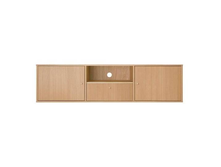 TV-Board HAMMEL FURNITURE Mistral Fernsehschrank, Medienmöbel, Hängend , weiß (eiche weiß pigmentiert), B:161,5cm H:41,6cm T:45cm, Massivholz, MDF, Spanplatte, Sideboards, Türen mit Akustikstoff, Schublade, Lowboard, B: 161,5 cm von BAUR