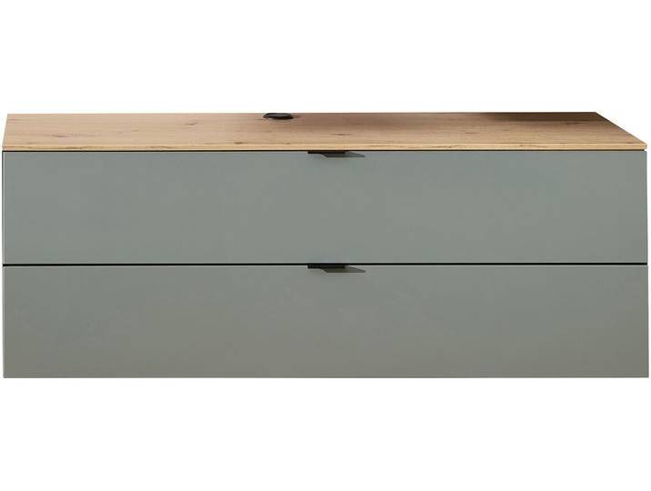 TV-Schrank INNOSTYLE INA TV-Lowboard, 140 x 51 x 44 cm (B/H/T) , schilfgrün, artisan eiche, B:140cm H:51cm T:44cm, ABS-Kunststoff, Holzwerkstoff, MDF, Metall, Schränke, stehend/hängend verwendbar, Klappe, Schubkasten, Softclose von BAUR