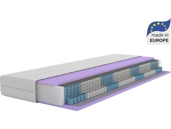 Taschenfederkernmatratze ÄLGDRÖM NEUHEIT: Sonet 20, 7 Zonen Matratze 90x200 cm, 140x200 cm & mehr , weiß, B:100cm H:20cm L:200cm, Bezug: 100% Polyester. Steppfüllung: 100% Polyester, Matratzen, Wendematratze H2/H3/H4, ergonomisch, 1000 Federn (bei 100x200 cm) von BAUR