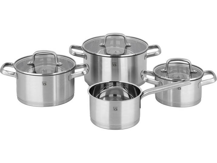 Topf-Set CARL SCHMIDT SOHN Beckum , silber (silberfarben), Töpfe, Induktion von BAUR