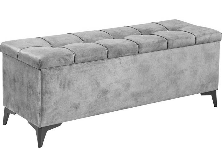 Truhenbank ED EXCITING DESIGN Oregon , grau, B:139cm H:58cm T:50cm, 100% Polyester, Sitzbänke, Breite 140cm, Bettbank mit Stauraum Truhenbank ED EXCITING DESIGN Oregon , grau, B:139cm H:58cm T:50cm, 100% Polyester, Sitzbänke, Breite 140cm, Bettbank mit Stauraum von BAUR
