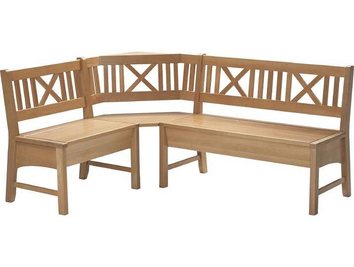 Truhenbank MASSIVLINE & MORE Bodensee , braun (buche massiv lackiert, buche massiv lackiert), T:52cm, Massivholz, Sitzbänke, Gestell aus Massivholz, abnhembare Sitzpolster von BAUR