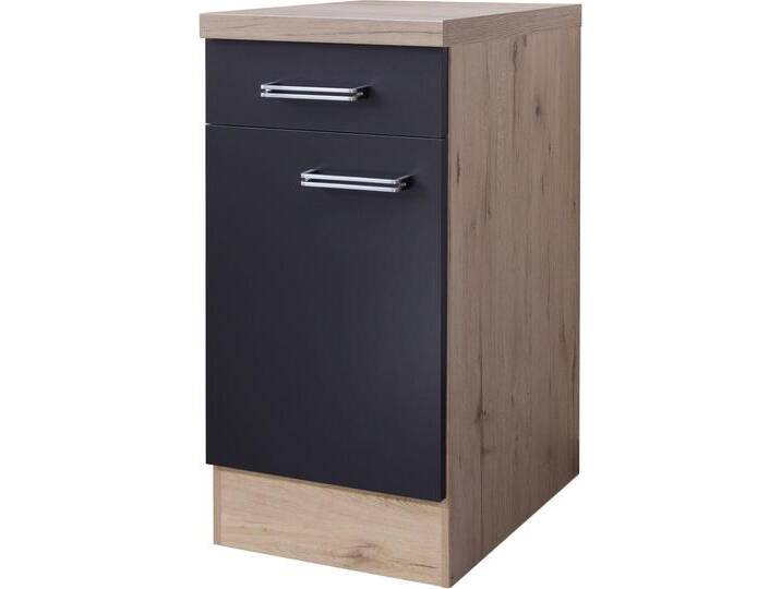 Unterschrank FLEX-WELL Antigua , grau (anthrazit, san remo eiche), B:40cm H:86cm T:57cm, Spanplatte, Schränke, (B x H x T) 40 x 86 x 60 cm von BAUR
