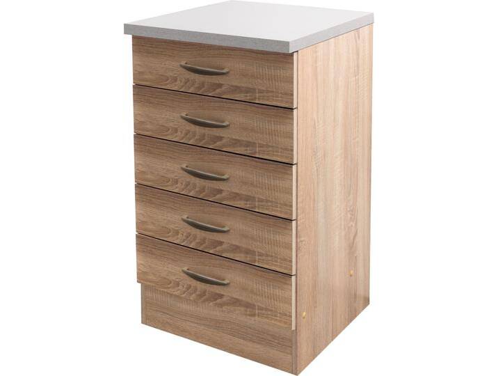 Unterschrank FLEX-WELL Bergen , braun (sonoma eiche), B:50cm H:85cm T:50cm, Holzwerkstoff, Schränke, (B x H x T) 50 x 85 x 50 cm von BAUR