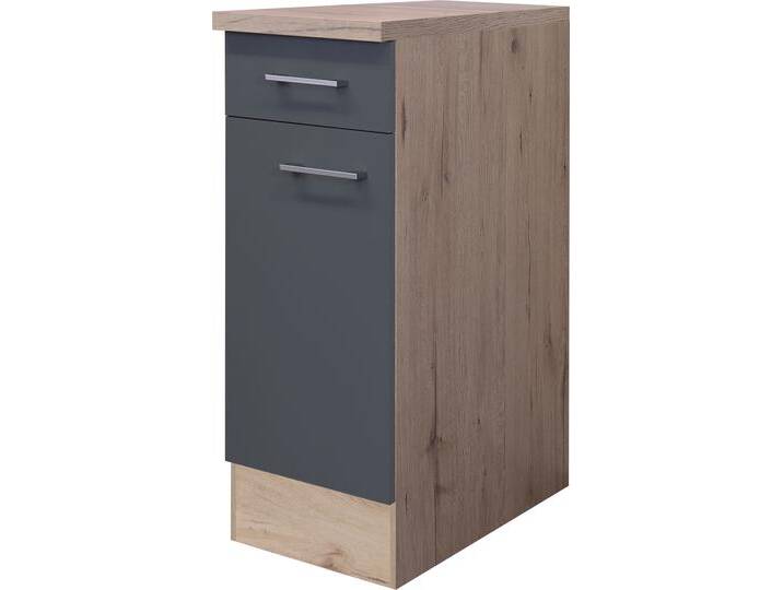Unterschrank FLEX-WELL Morena , grau (basaltgrau, san remo eiche), B:30cm H:85cm T:60cm, Holzwerkstoff, Schränke, Küchenunterschrank, (B x H x T) 30 x 85 x 60 cm von BAUR