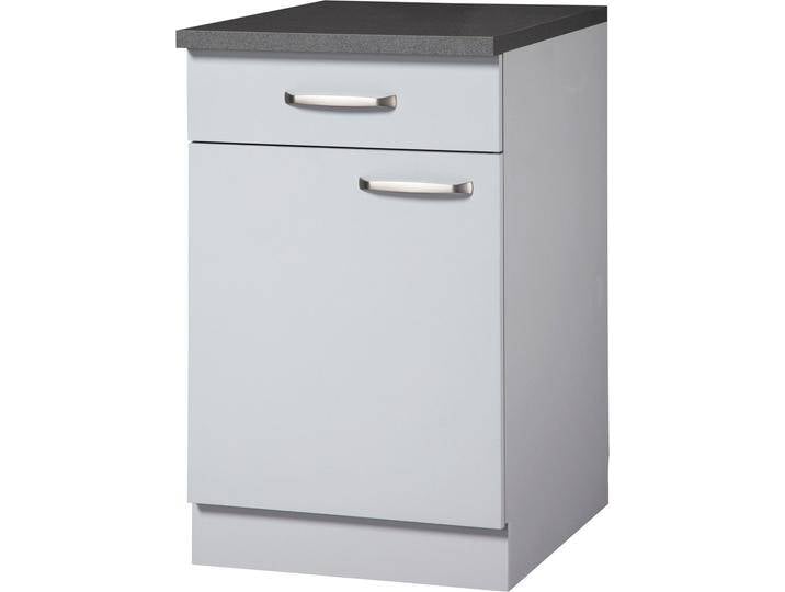 Unterschrank WIHO KÜCHEN Michigan , grau (front und korpus: steel grau, arbeitsplatte: granit grau), B:50cm H:85cm T:60cm, Schränke von BAUR