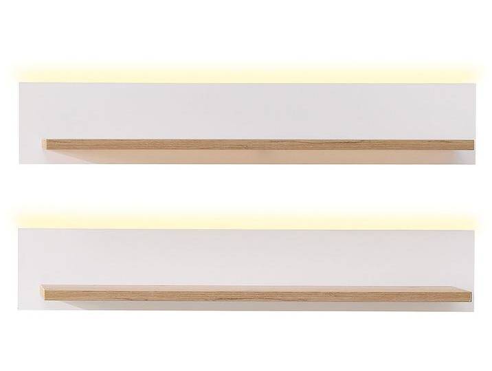 Wandboard INNOSTYLE Memphis 2er Set Wandboard, 100x15x23cm (B/H/T) , weiß (weiß, artisan eiche), B:100cm H:15cm T:23cm, Holzwerkstoff, Regale, LED-Beleuchtung von BAUR