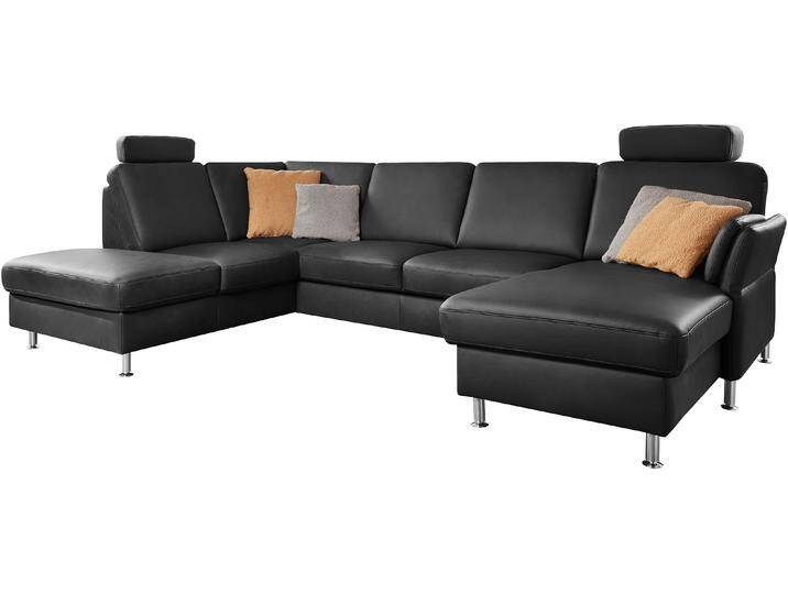 Wohnlandschaft DIE PLANBAR PN-EM18013 U-Form, mit Kopfstützen , schwarz, B:305cm H:100cm T:200cm, Sofas, wahlweise mit Bettfunktion und Stauraum von BAUR