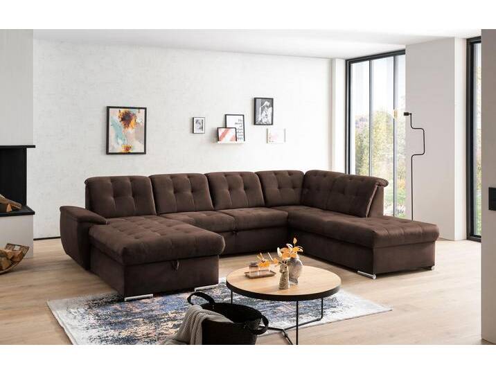 Wohnlandschaft EXXPO - SOFA FASHION Durango, aufwendige Sitz- und Rückenverarbeitung, bequem, U-Form , braun, B:340cm H:92cm T:248cm, Sofas, inkl. Kopfteilverstellung, wahlweise mit Bettfunktion und Bettkasten Wohnlandschaft EXXPO - SOFA FASHION Durango, aufwendige Sitz- und Rückenverarbeitung, bequem, U-Form , braun, B:340cm H:92cm T:248cm, Sofas, inkl. Kopfteilverstellung, wahlweise mit Bettfunktion und Bettkasten von BAUR