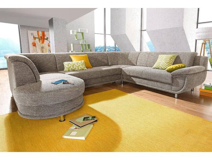 Wohnlandschaft TRENDMANUFAKTUR Rondo, U-Form , beige (sand, beige), B:320cm H:85cm T:94cm, Softlux-Kunstleder;Primabelle-Microfaser;NaturLeder (handschuhweiches Rindsleder in Sitz und Rücken mit SOFTLUX-Kunstleder als Korpus-Bezug);Struktur (23% Polyacryl, 77% Polyester), Sofas, inkl.Federkern, wahlweise mit Bettfunktion von BAUR