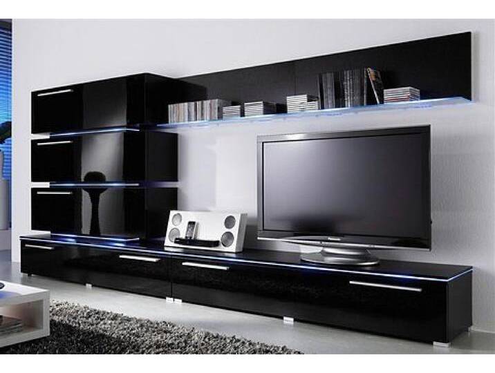 Wohnwand HÖLTKEMEYER Line , schwarz, Kastenmöbel-Sets, Wohnwand Wohnwand HÖLTKEMEYER Line , schwarz, Kastenmöbel-Sets, Wohnwand von BAUR