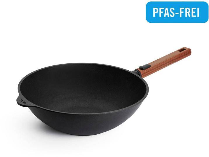 Wok WOLL Eco Logic QXR Guss-Wok- und Rührpfanne , schwarz, H:10cm Ø:30cm, Pfannen, PFAS-freie Diamond-QXR - Beschichtung von BAUR