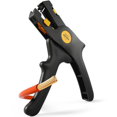 BAURIX® Abisolierzange automatisch – Abisolierwerkzeug mit Kabelschneider für Elektroinstallation, Elektriker & DIY – Für Kabel 0,5–6 mm² – AKURA von BAURIX