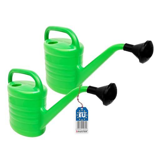 BAUSTER® 2 STK. Set Gießkanne 2,5l Gartengießkanne aus Kunststoff Deal für Haus, Gießen von Blumen mit Gießbrause, Gewächshaus für Innen- und Außenbereich, Bewässerung, Funktionelle Gießkanne Grün von Bauster